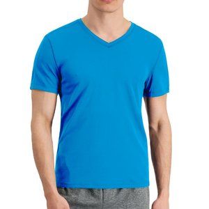 Ideology Mens Blue Paradise Birdseye Mesh V-Neck T-Shirt size Medium